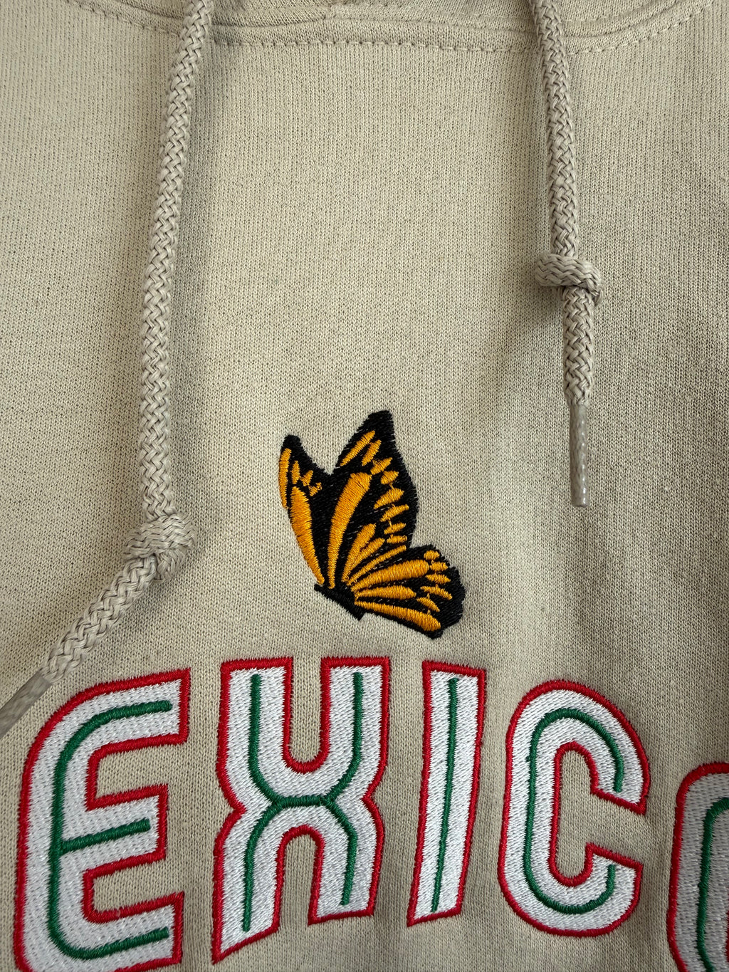 Mexico Embroidered Hoodie | Monarch Butterfly Mexican Flag Sweatshirt