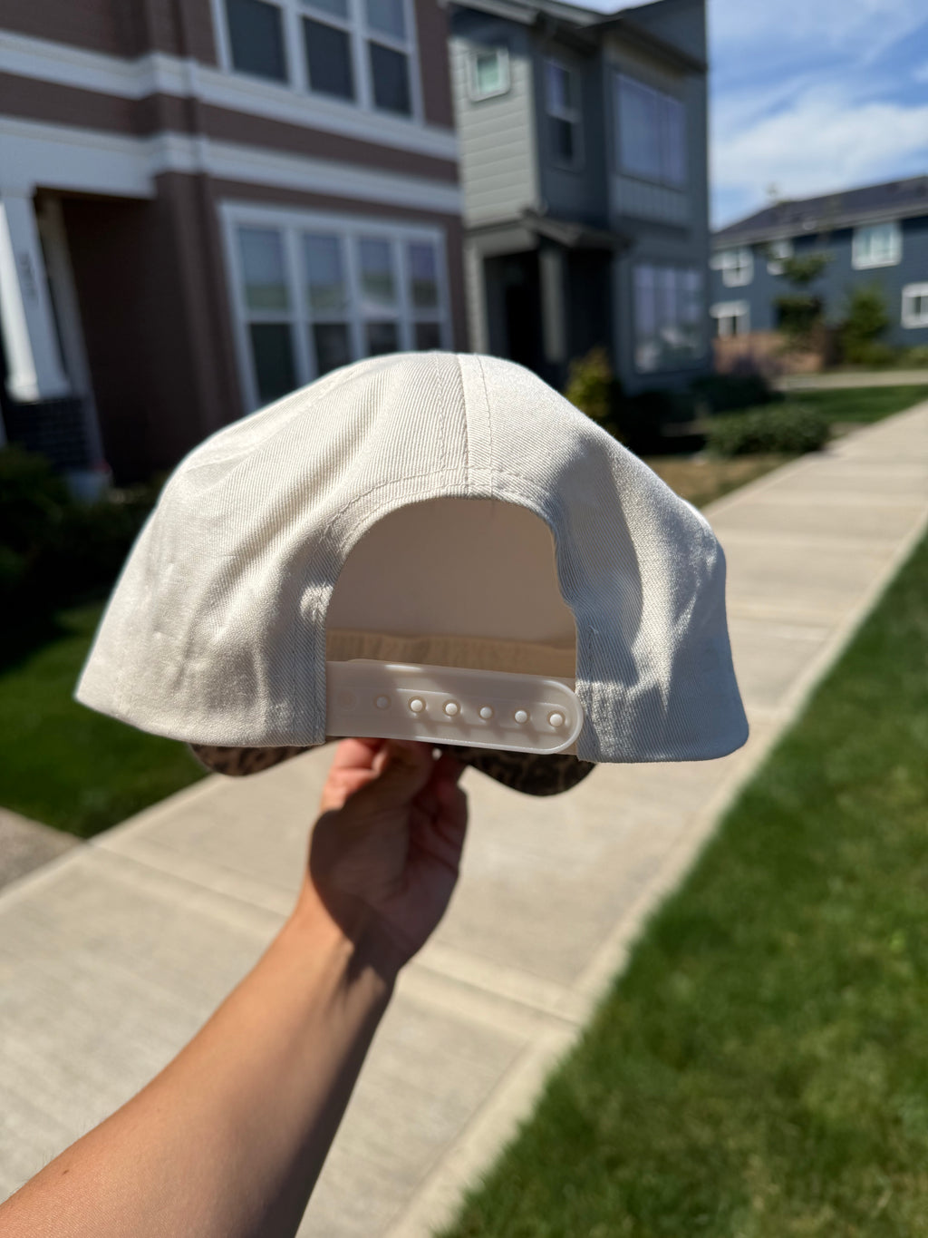 Here for the Chisme Embroidered Snapback | Leopard Brim Trucker Hat | Custom Thread Color | Funny Latina Gift