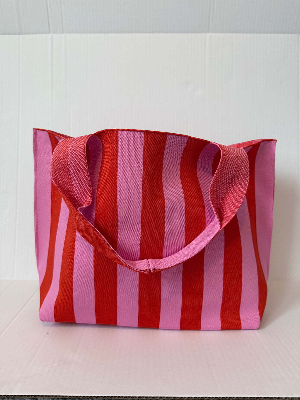 Personalized Striped Tote Bag