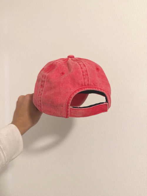 Embroidered Baseball Cap | "Ponte Las Pilas" Red Spanish Statement Hat